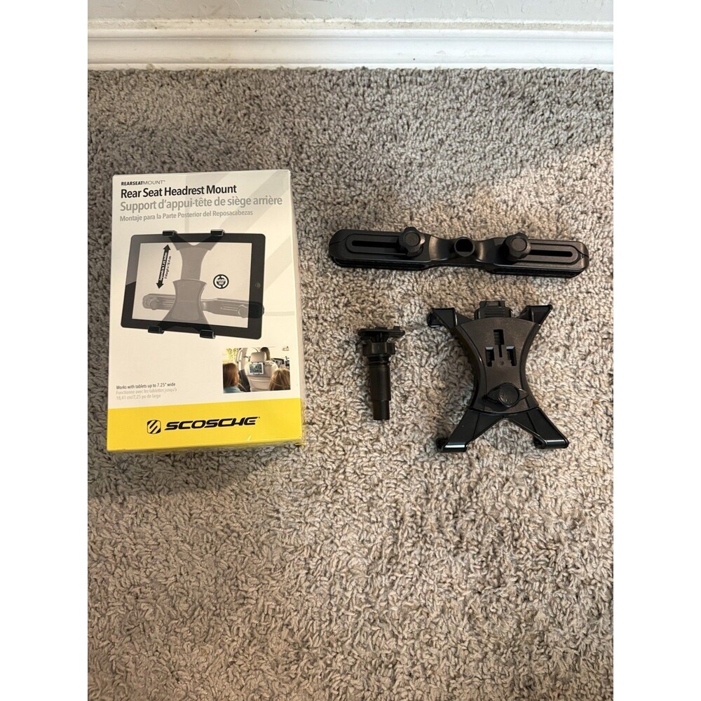 Scosche Rear Seat Headrest Mount for Tablets Compatible Up to 7.25" Wide